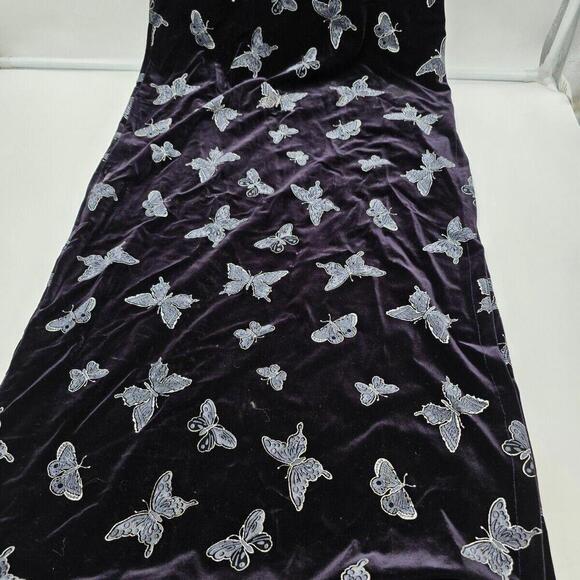 Laurel Whimsy Goth Fairy Bodycon Y2K Butterfly Velvet Burnout Women Midi Dress S - Picture 7 of 12